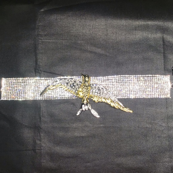 Rhinestone Bird Choker Necklace - Picture 2 of 2